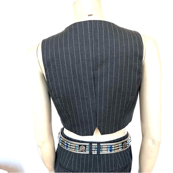 Gray Striped Vest - Picture 8 of 8